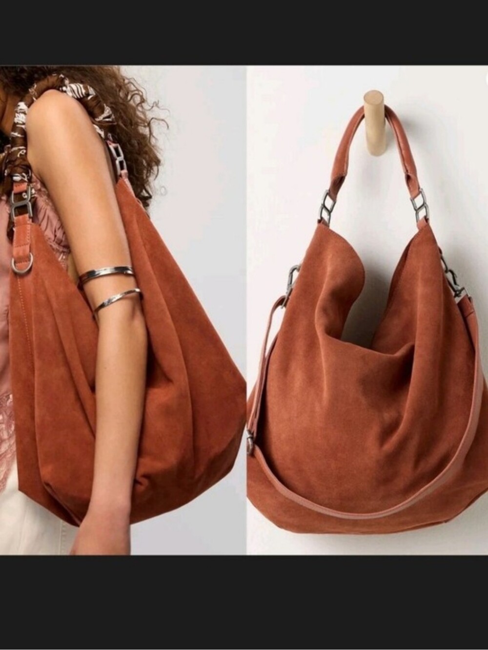 Free People | Suzie Suede Slouchy Tote Bag | Between Brown